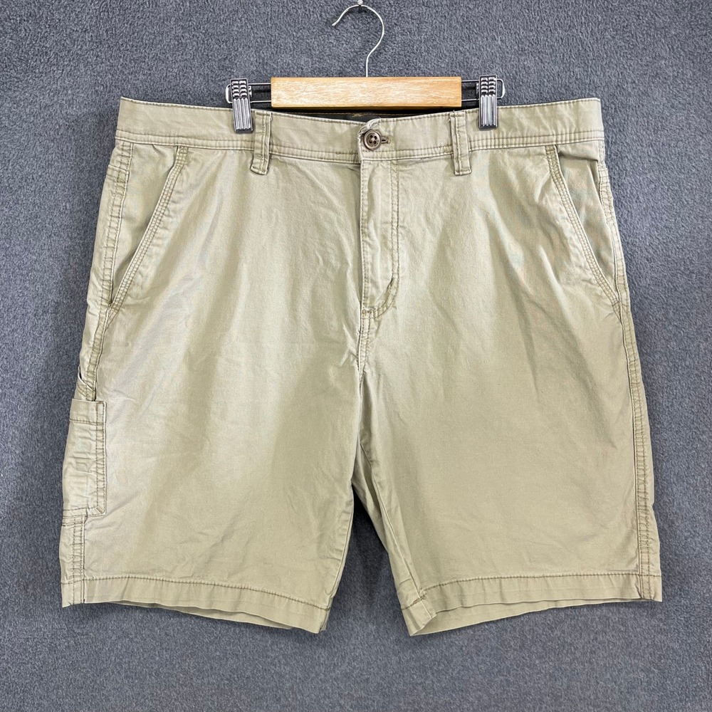 COPPER & OAK Mens Khaki Cargo Shorts‎ Size 36 Relaxed Fit Cotton Casual Outdoor